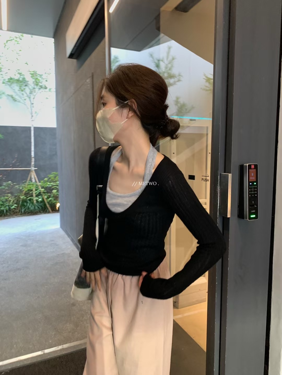 掛脖純欲針織兩件套11