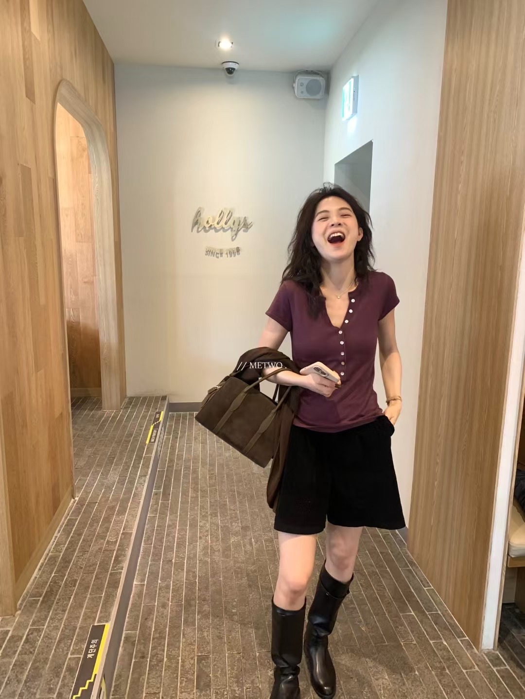 紙片人5色紐扣針織21