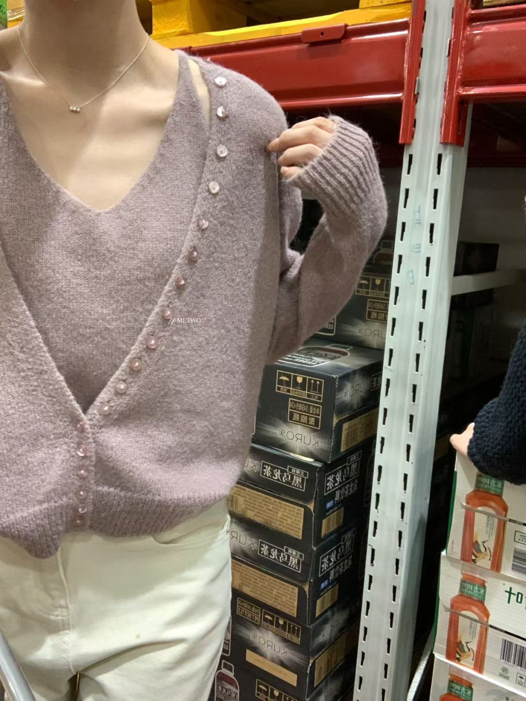 紫色兩件套毛衣9