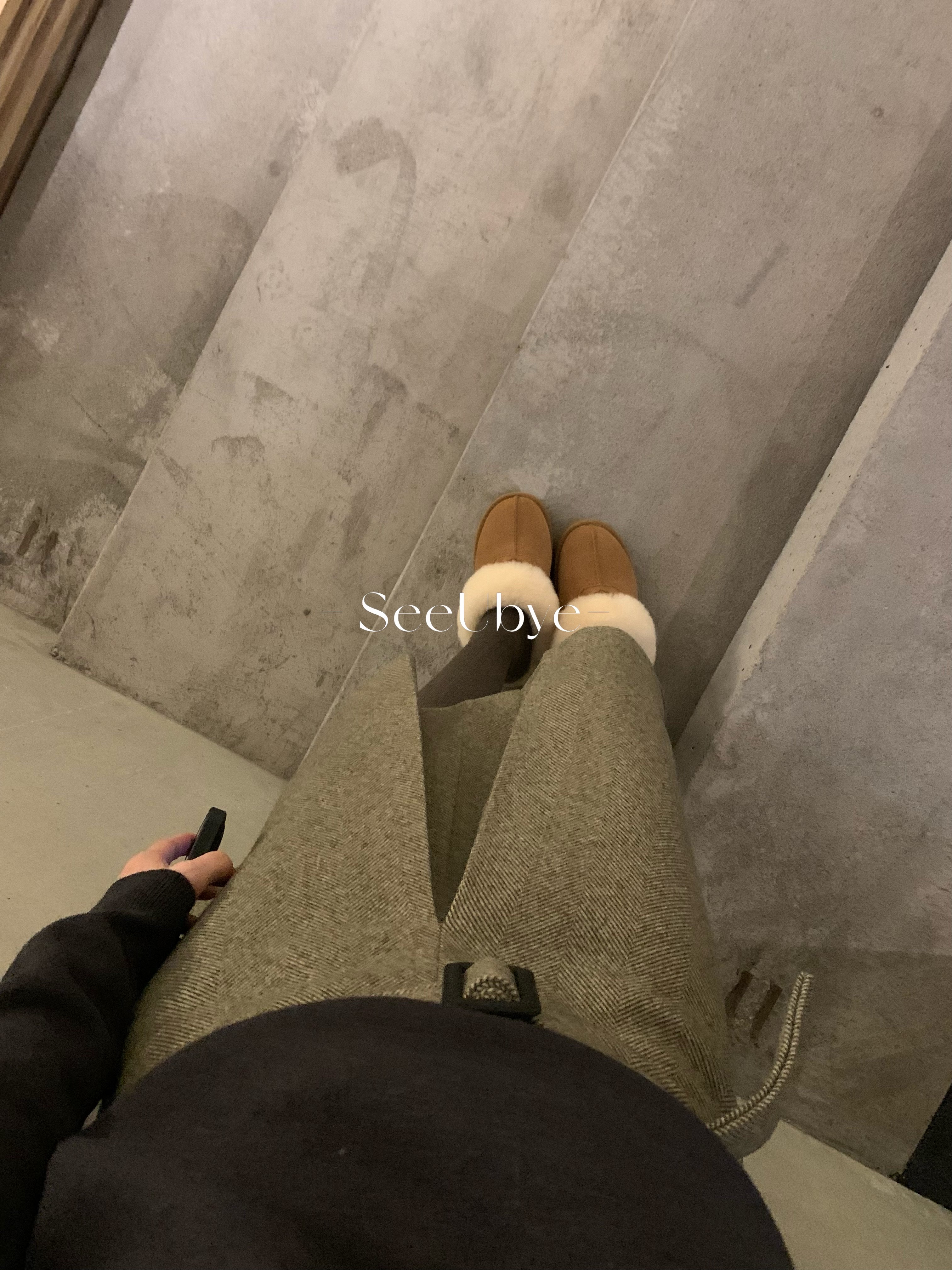 復古人字紋中分毛呢群5