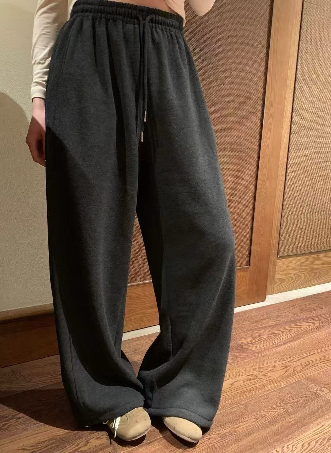 秋冬兩穿法“抽繩加絨褲”8