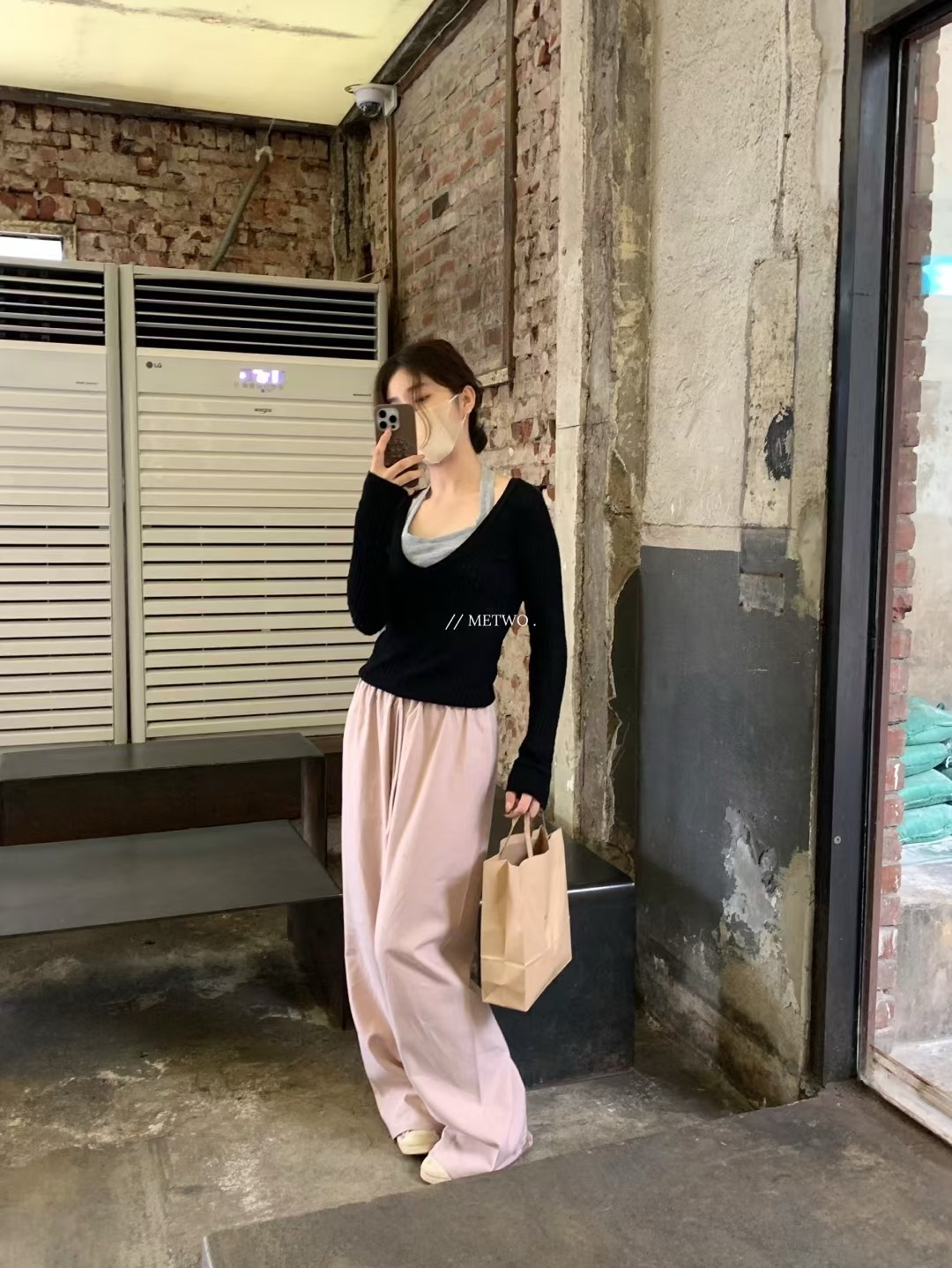 掛脖純欲針織兩件套10