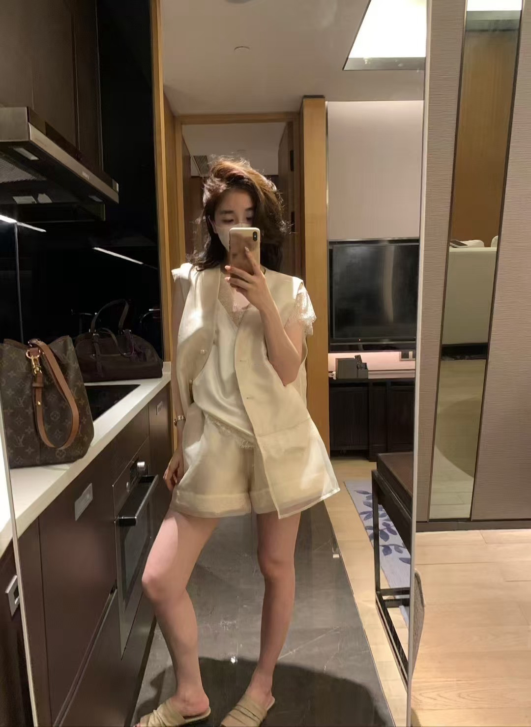 歐貨網紗馬甲➕短褲套裝3