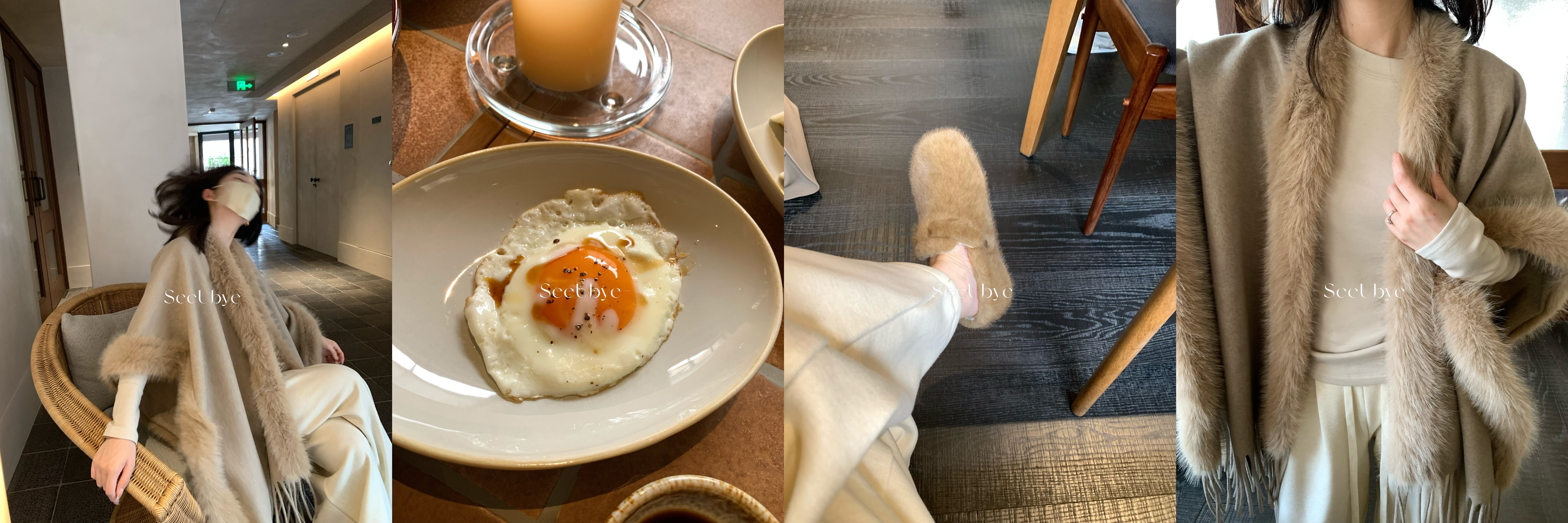 人生狐狸毛斗篷｜超溫暖壁爐6