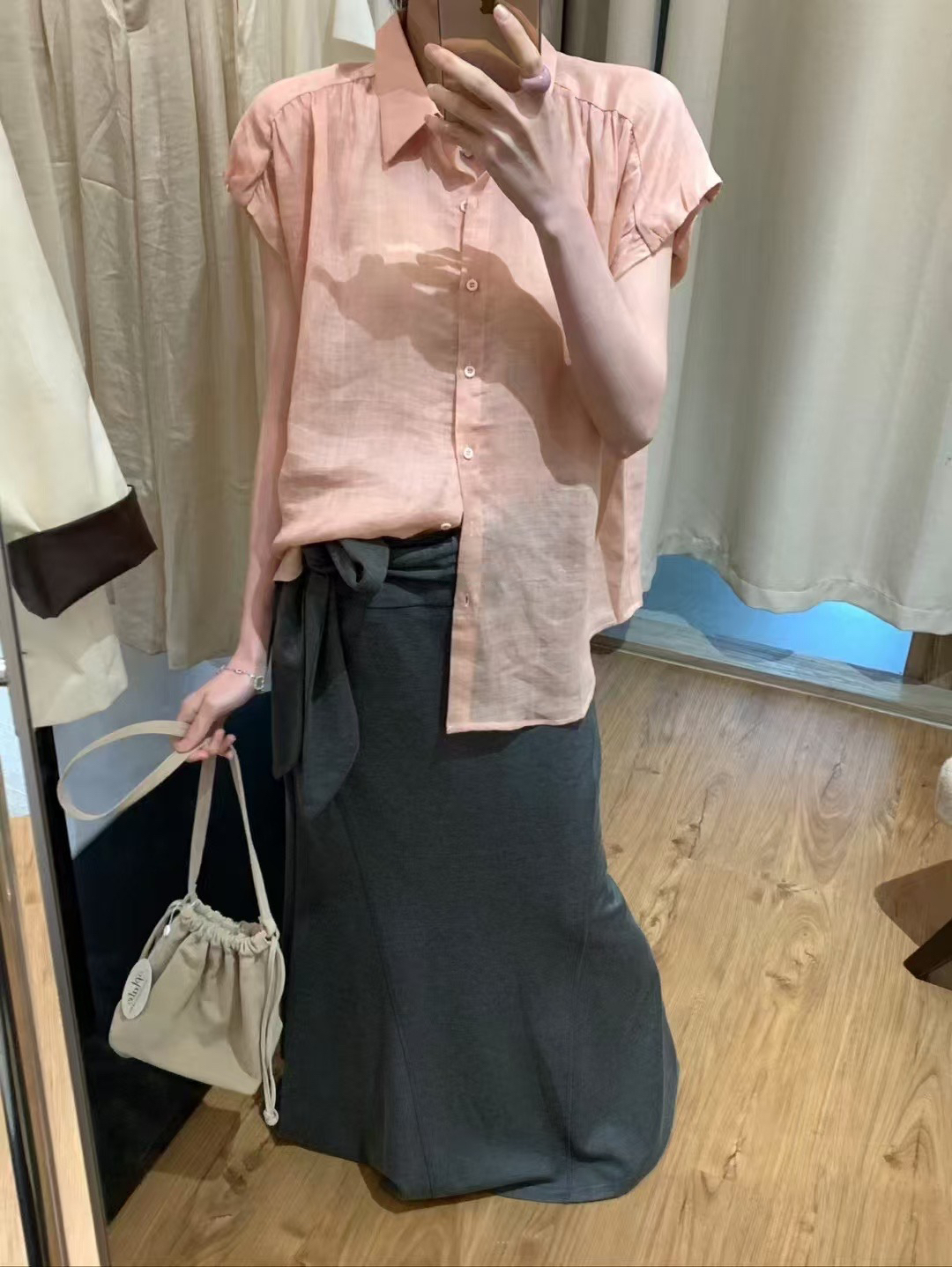 花苞100％亞麻小衫7