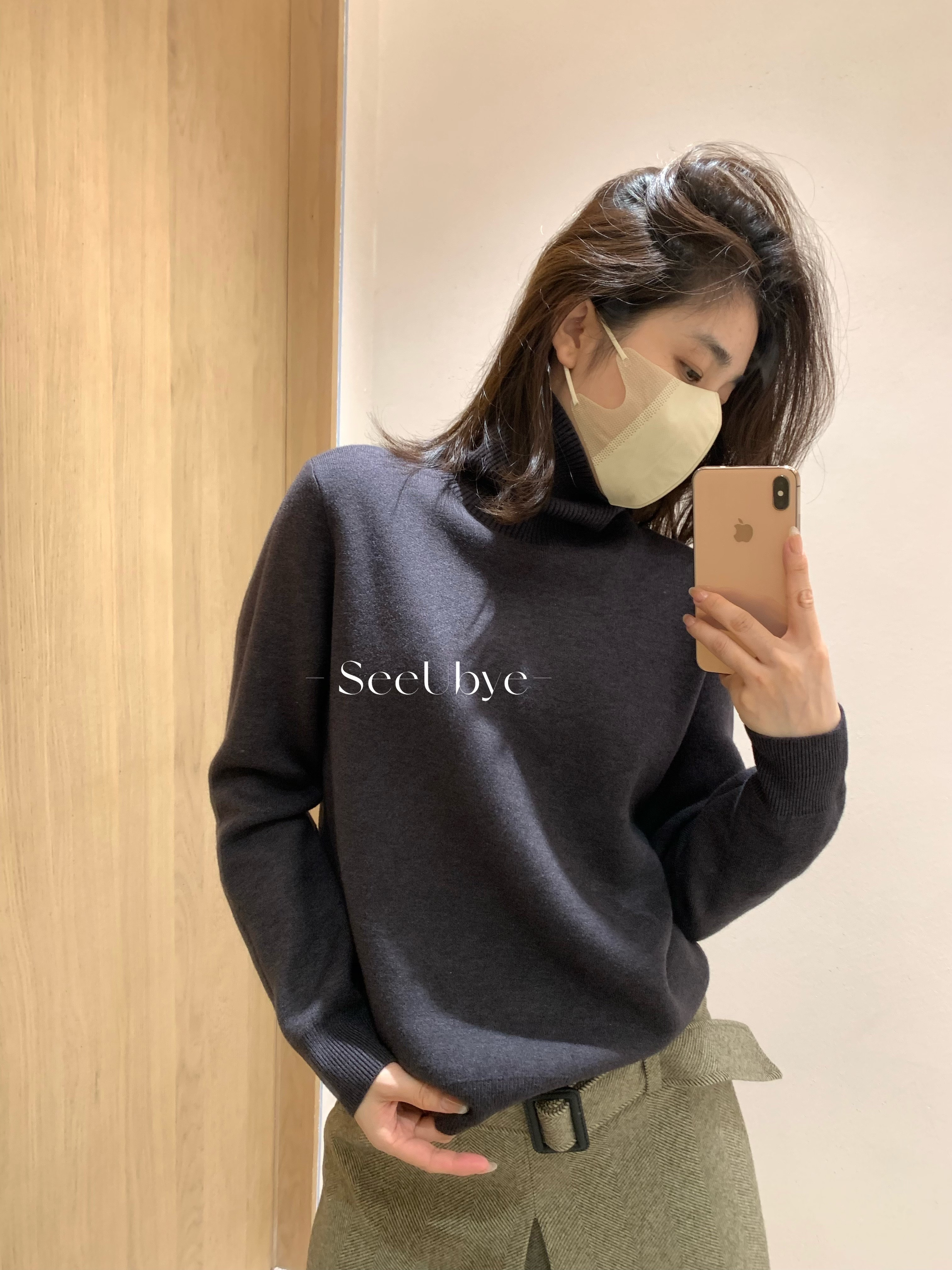 復古人字紋中分毛呢群6