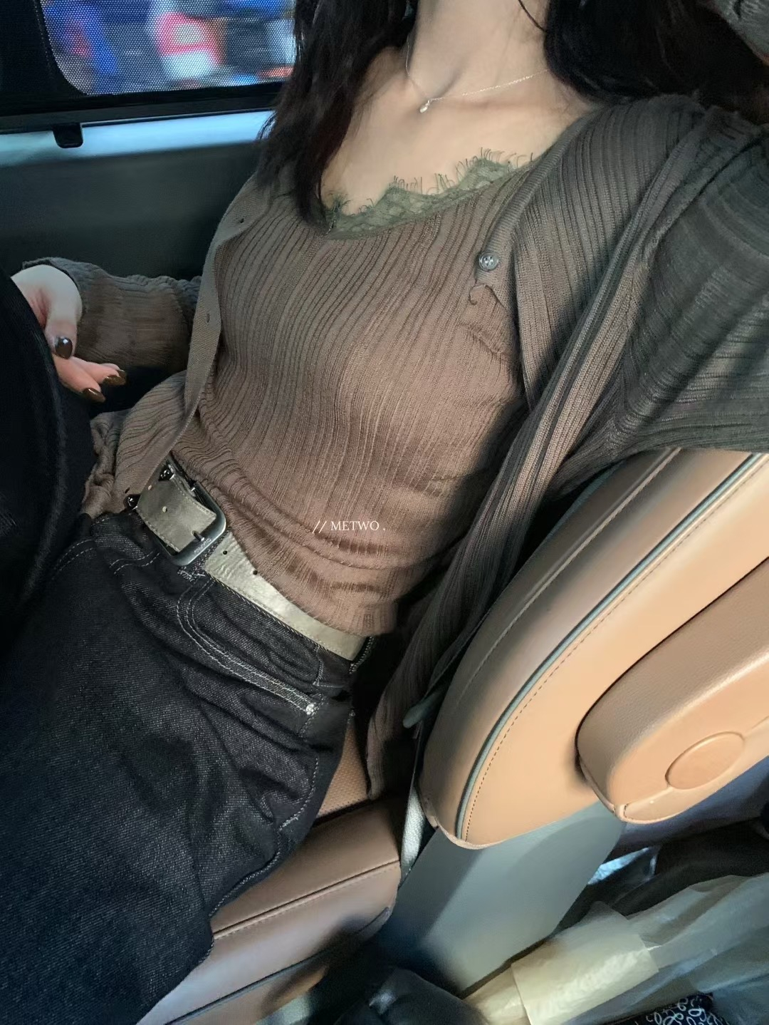 蕾絲針織兩件套10