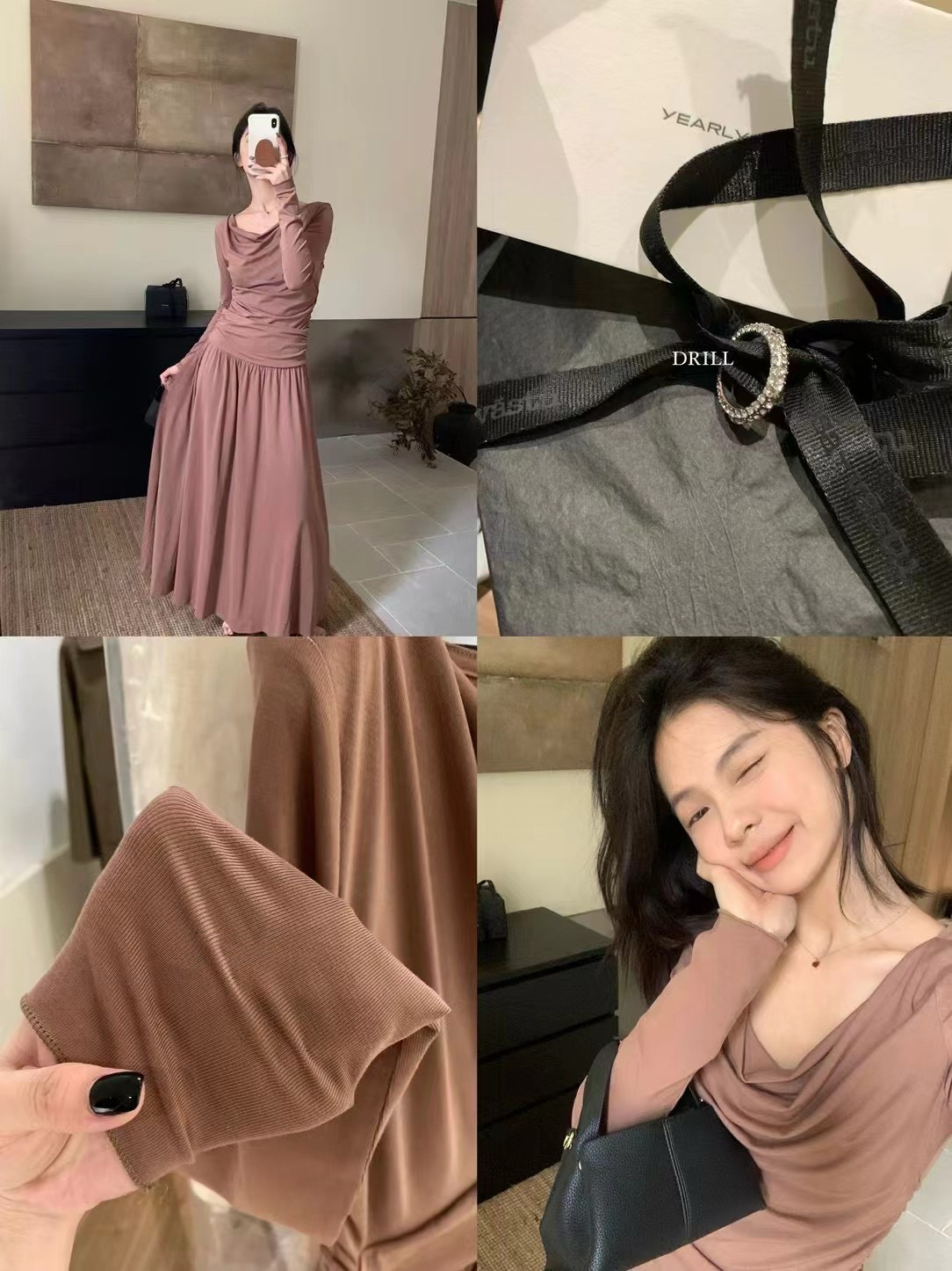 乾枯玫瑰輕禮服裙9