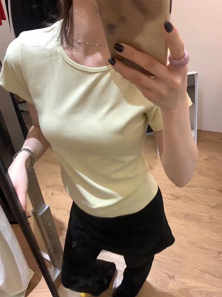 8色！skim*正肩紙片tee4