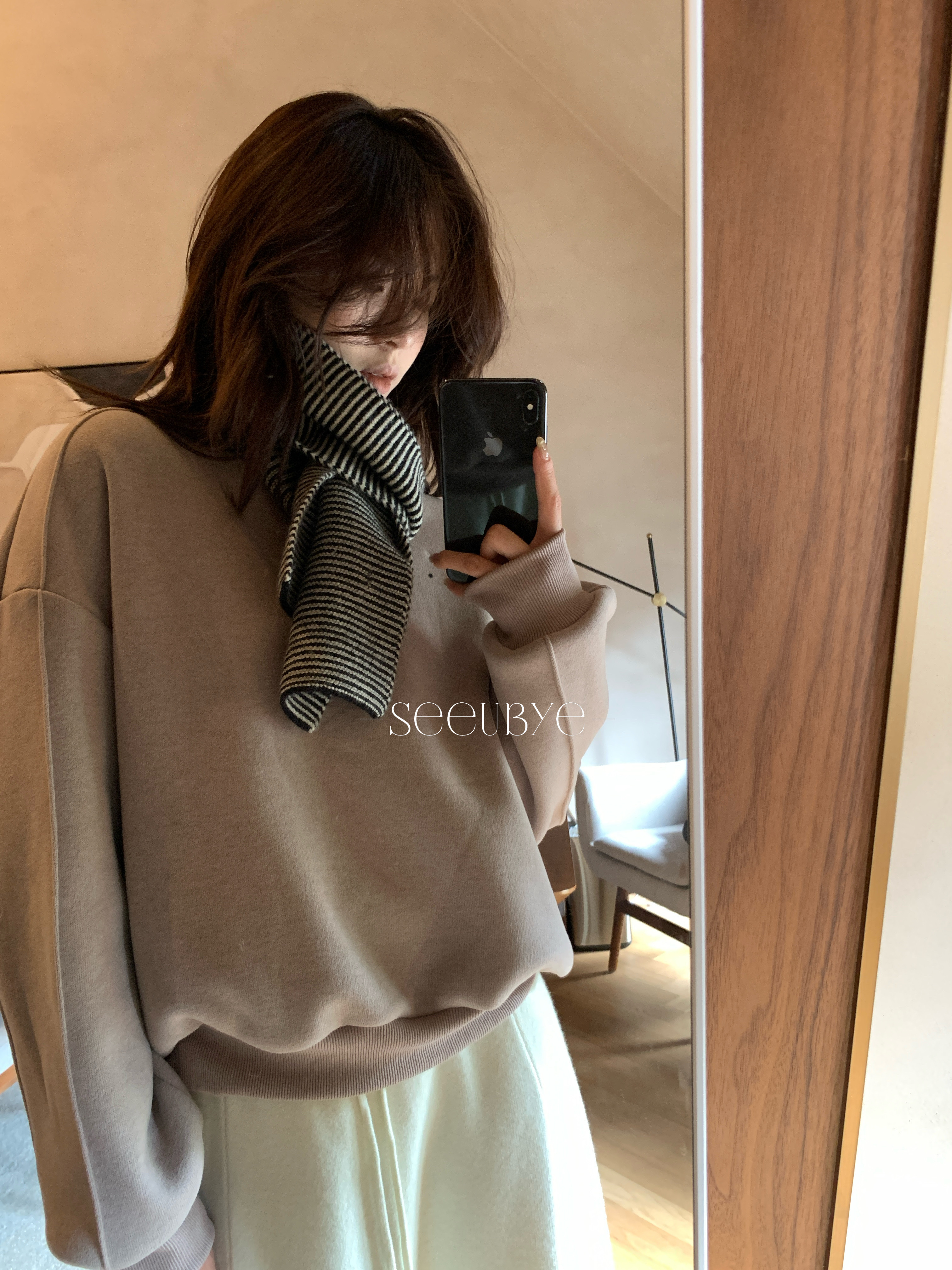 訂製藕粉色加絨hoodie1