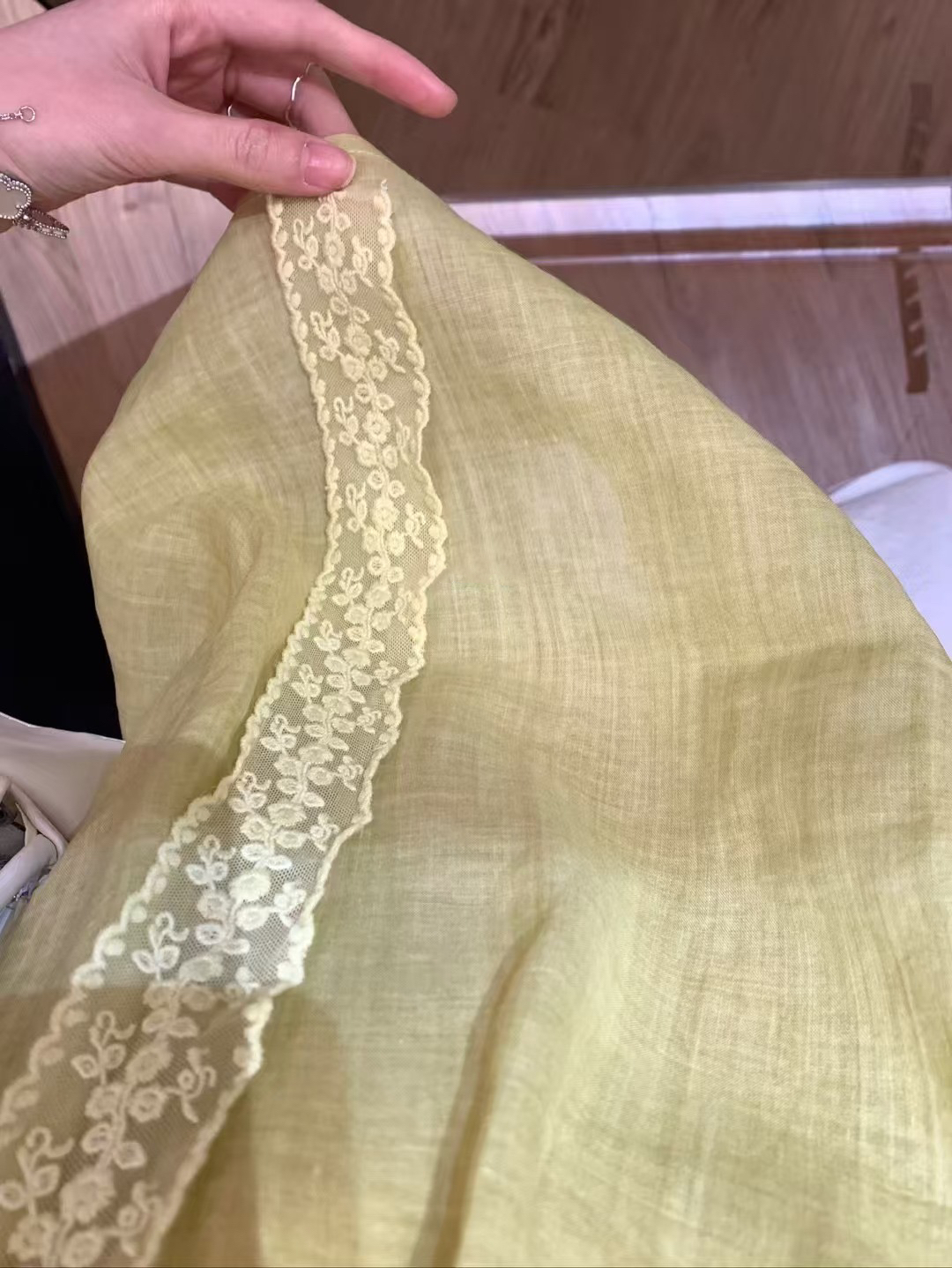 100%亞麻！配飄帶絲巾上衣11