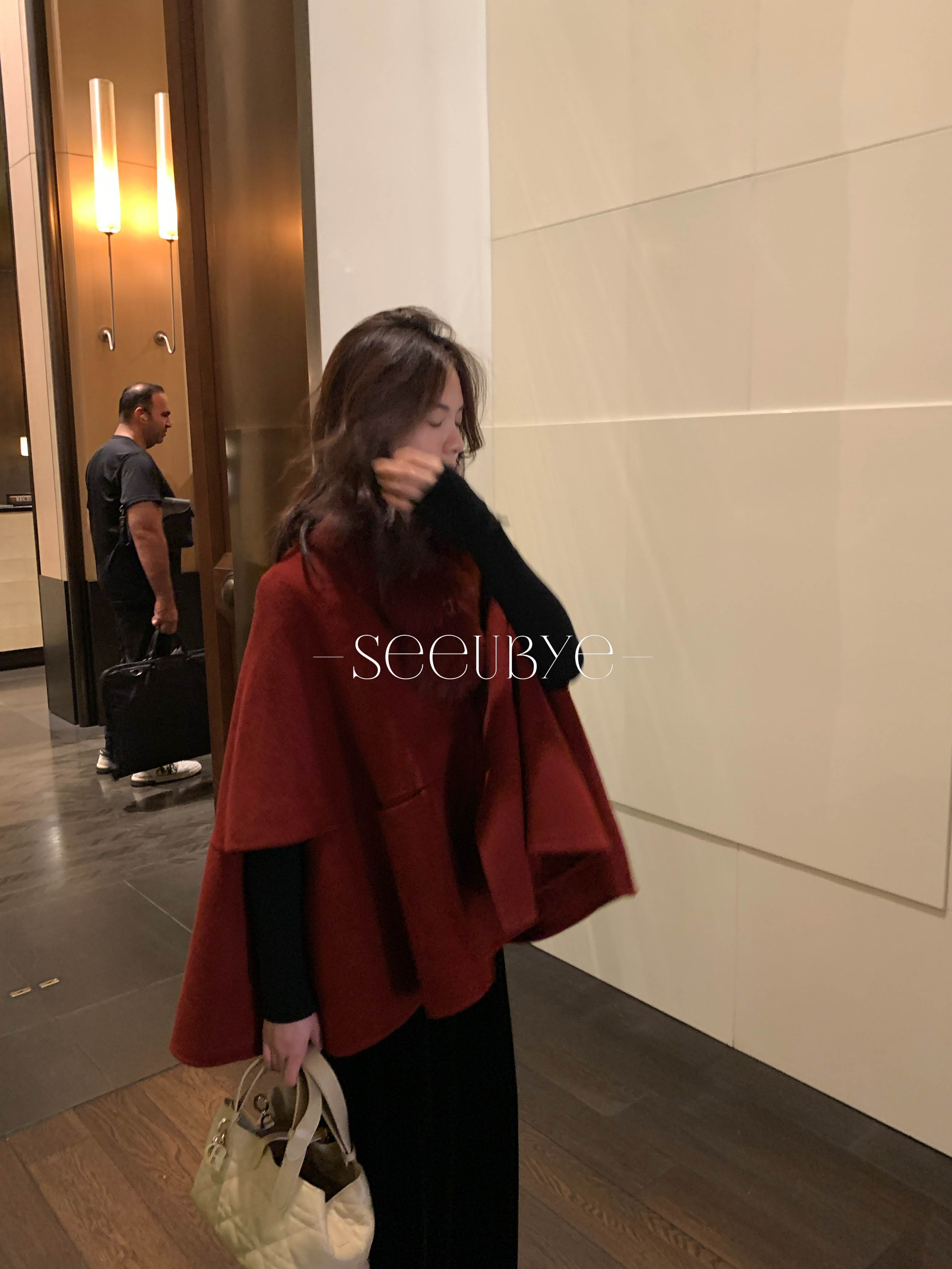 黑標|新年紅毛領furcollar雙面大衣7