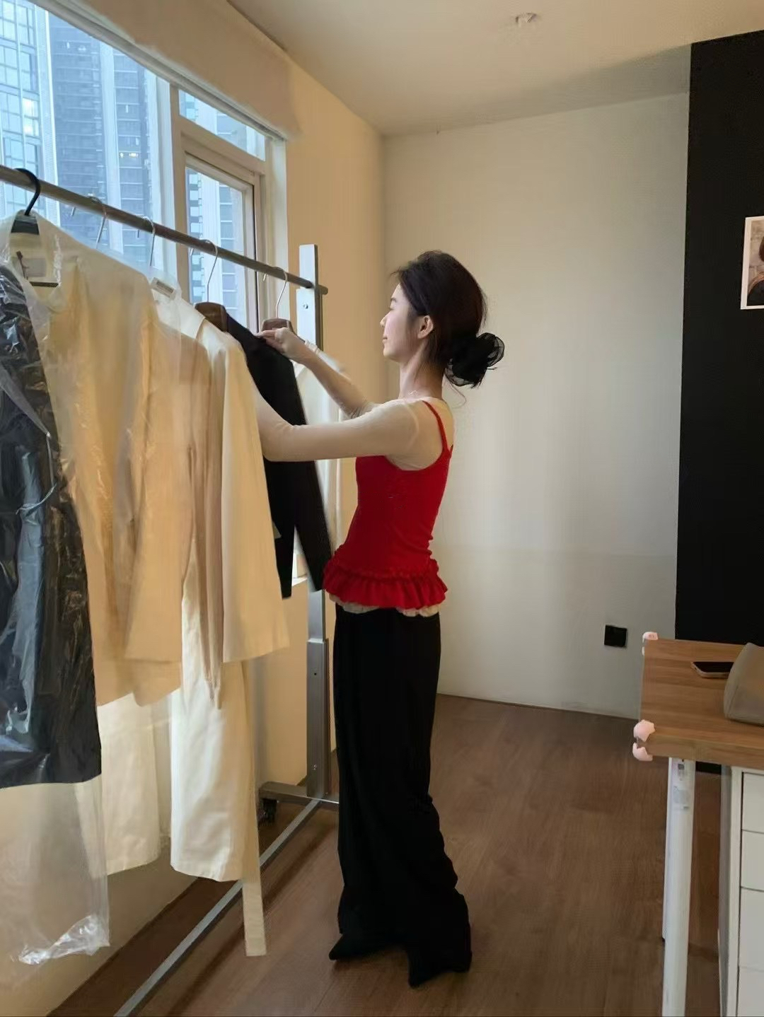 木耳邊韓系真兩件套13