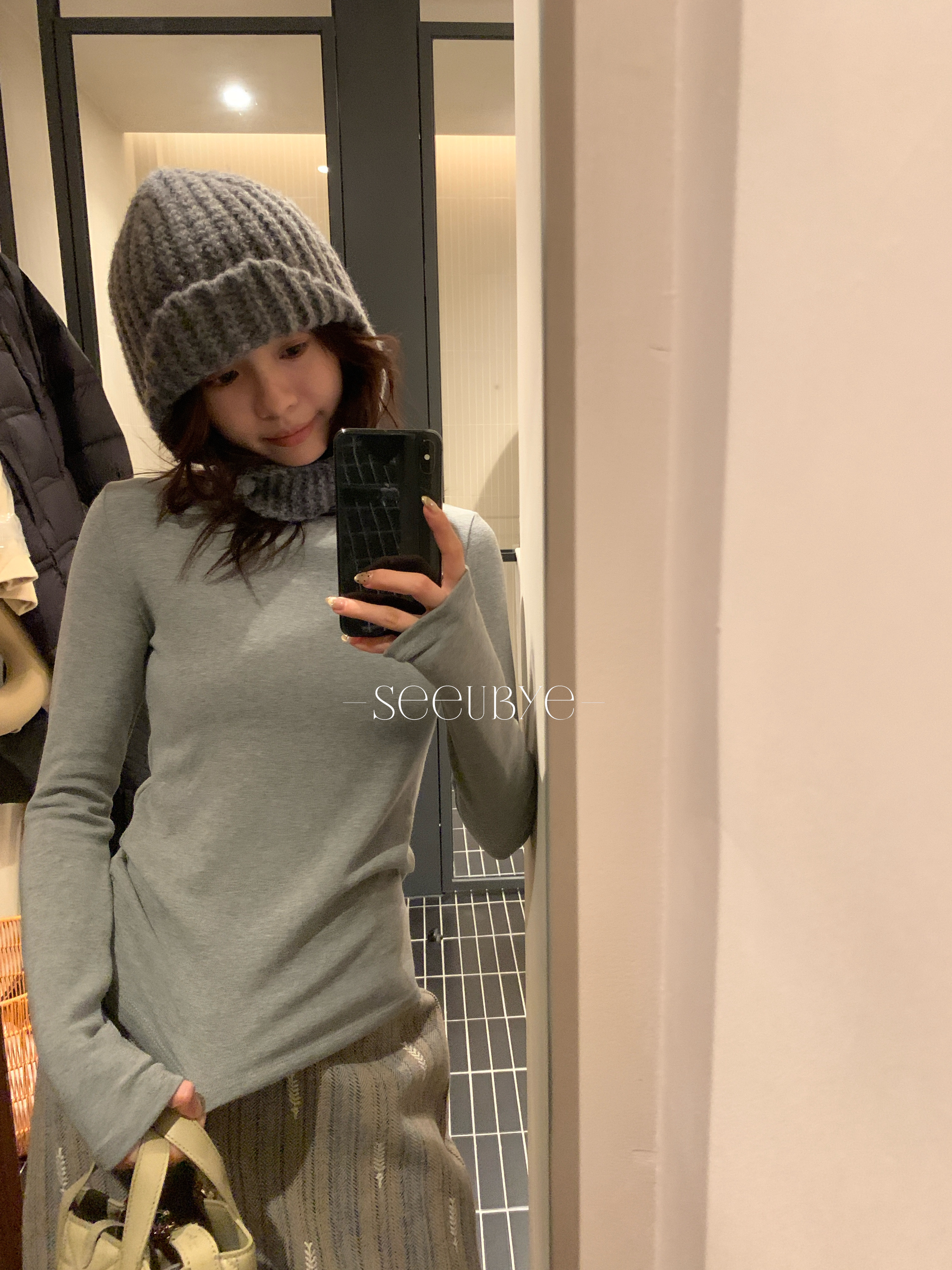 大頭姊姊鎖溫包裹毛線帽6