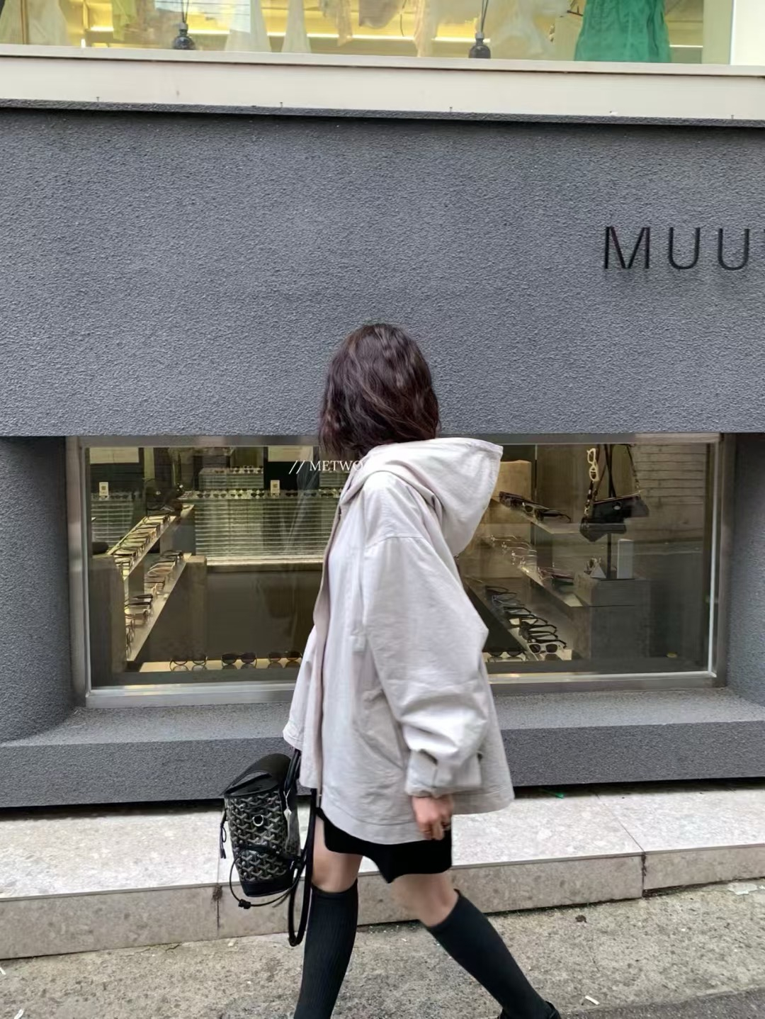 美式拼條紋衝鋒衣2