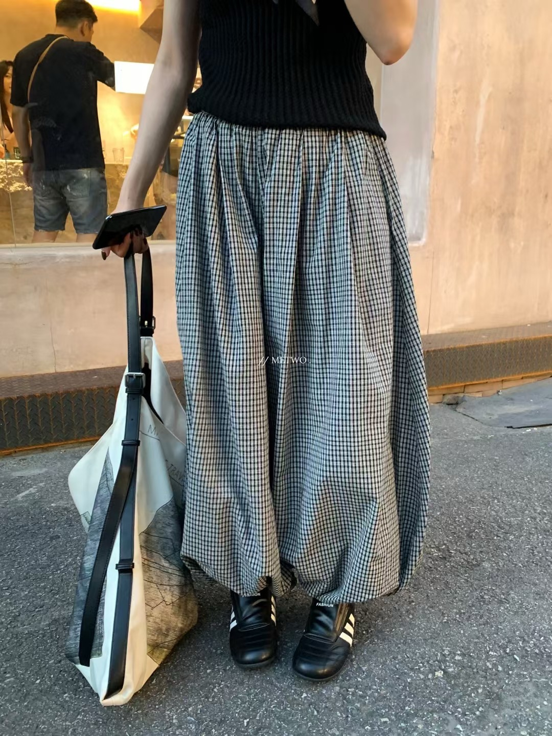 格子燈籠褲6