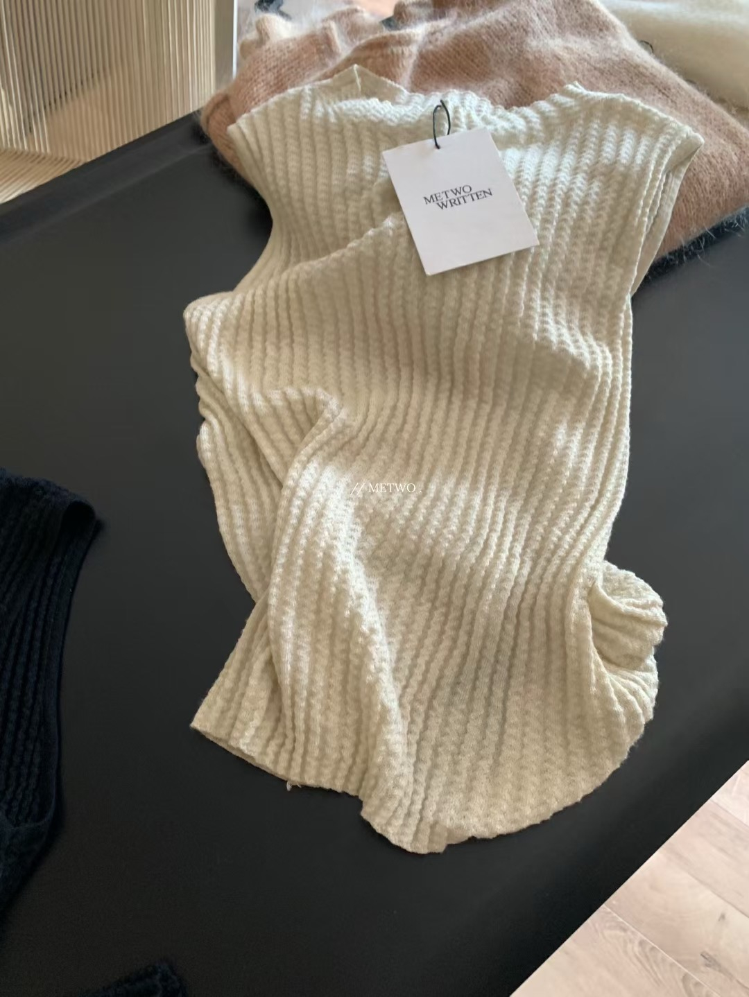 針織坑條氣質背心19