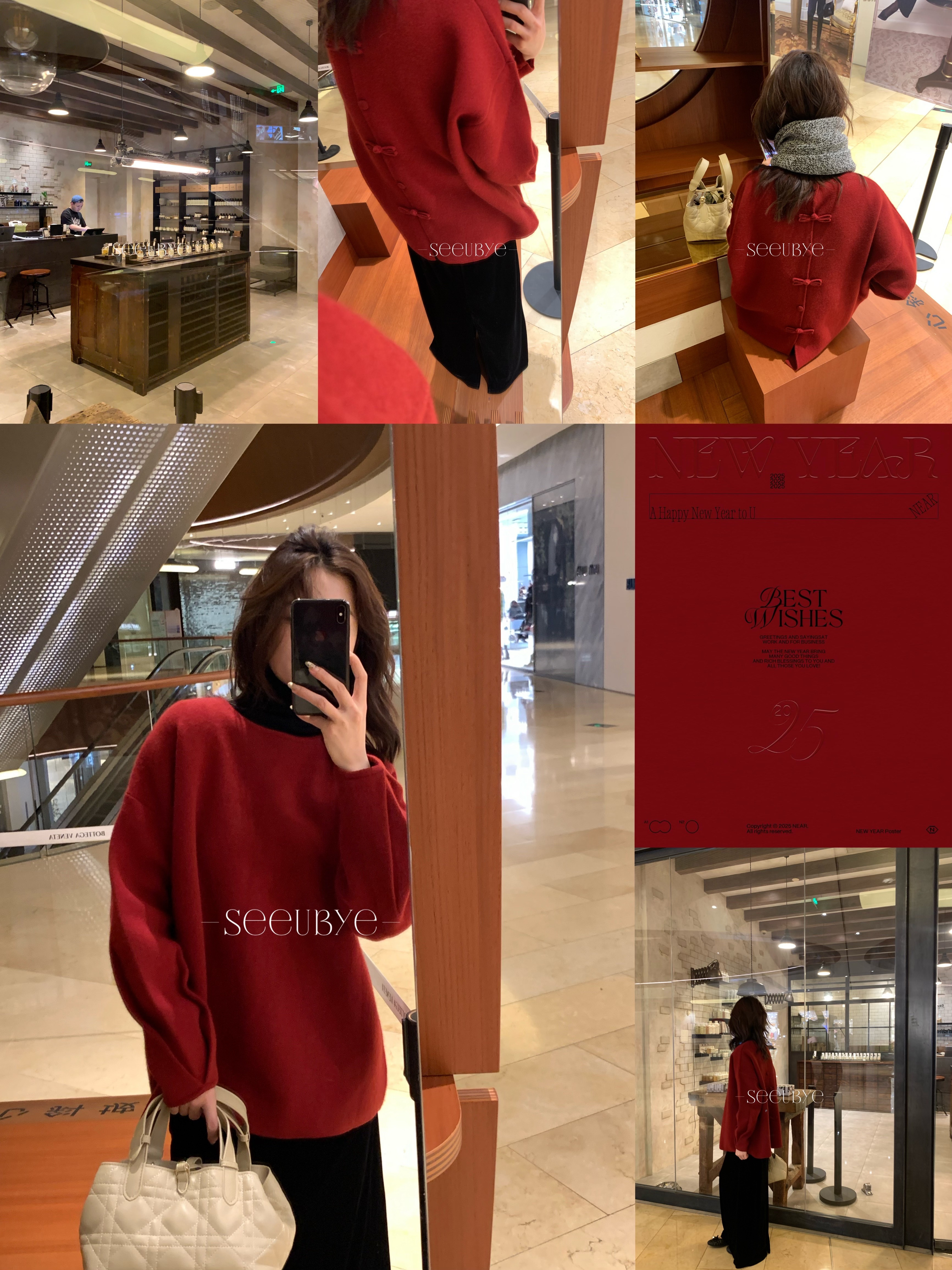 盤扣中國紅｜新年聖誕毛衣4