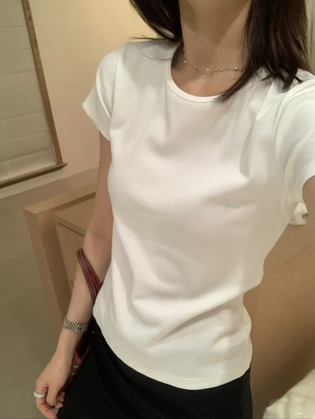 8色！skim*正肩紙片tee20