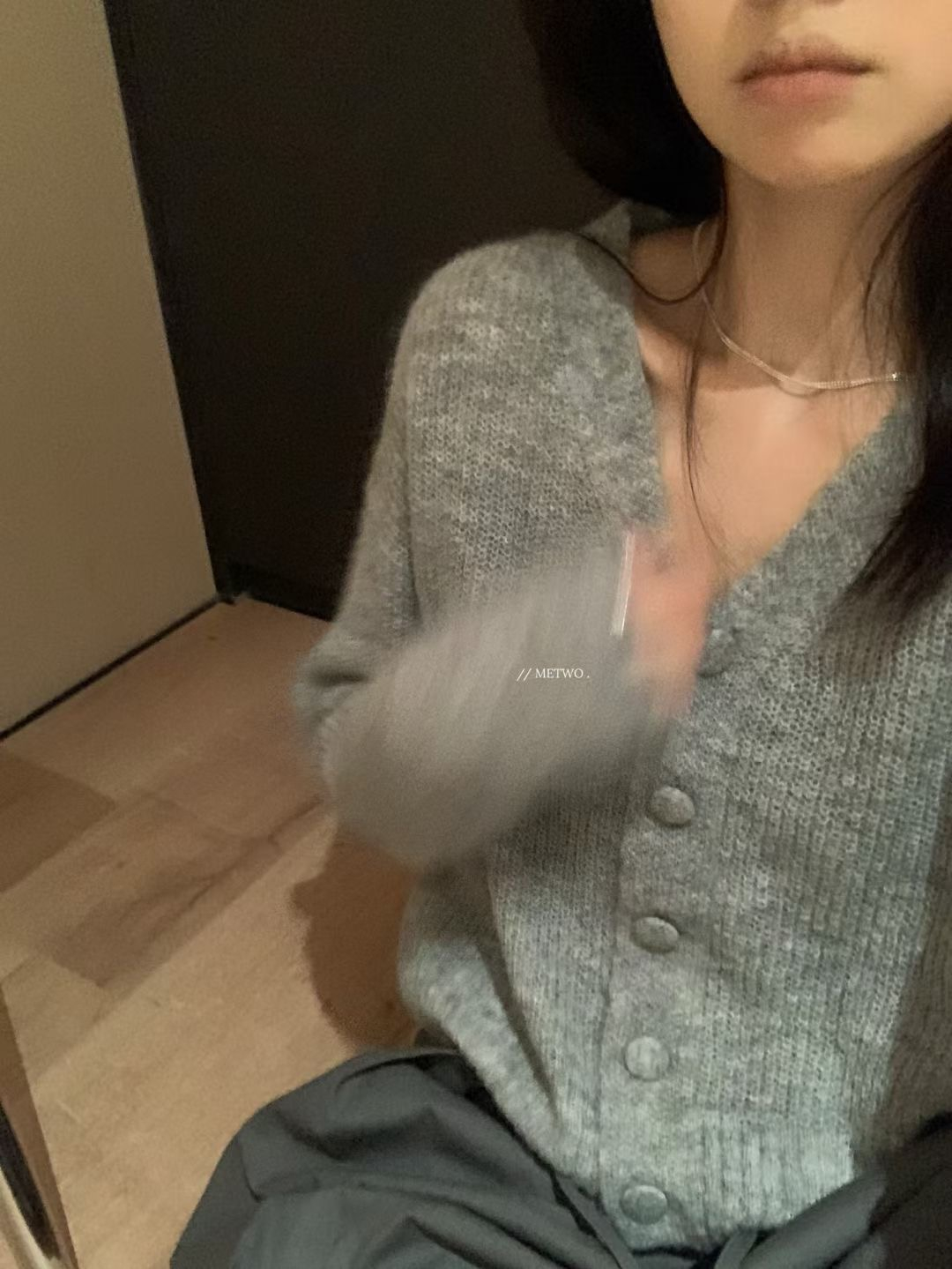 馬海毛開扣毛衣8