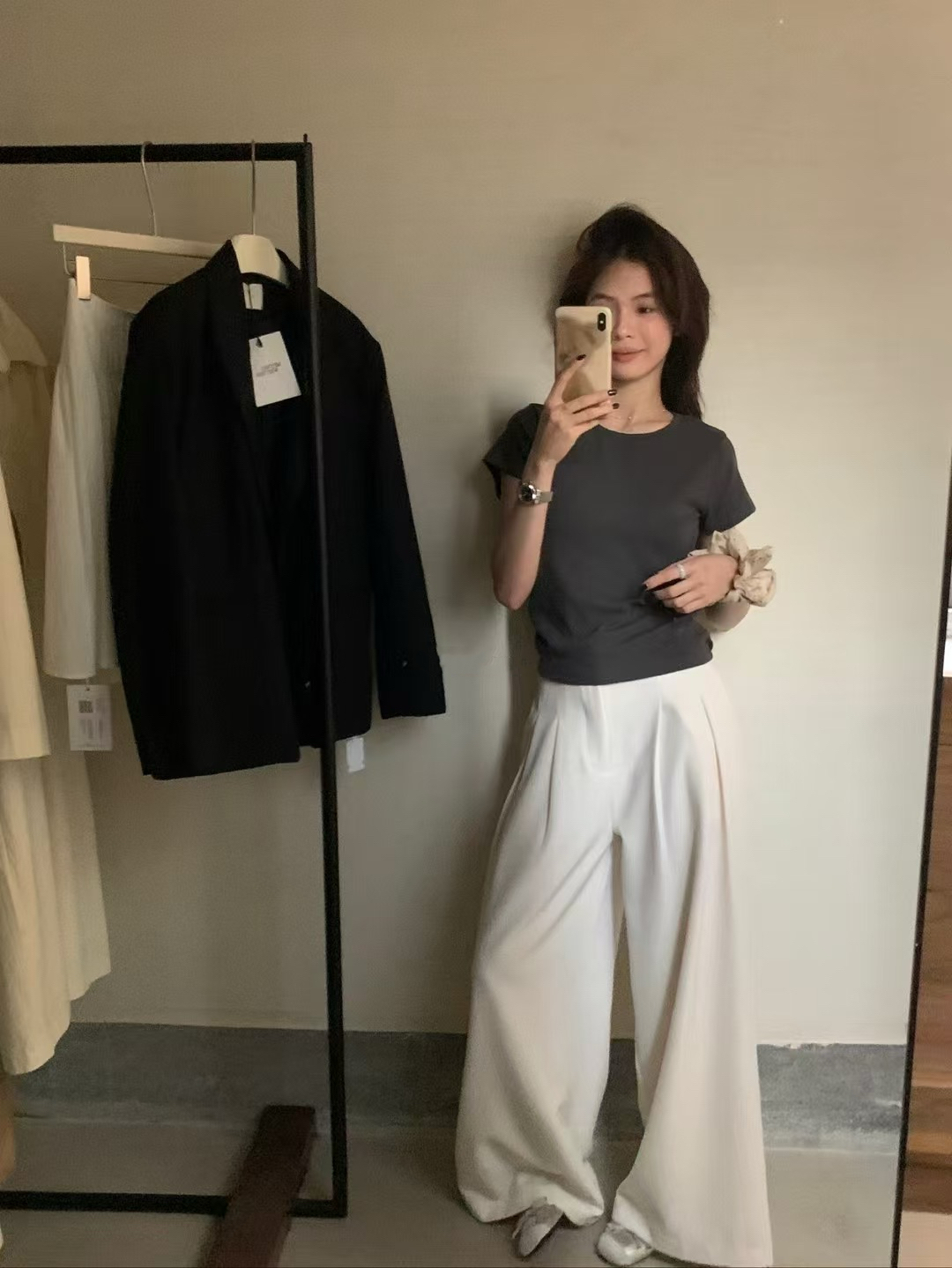 8色！skim*正肩紙片tee10