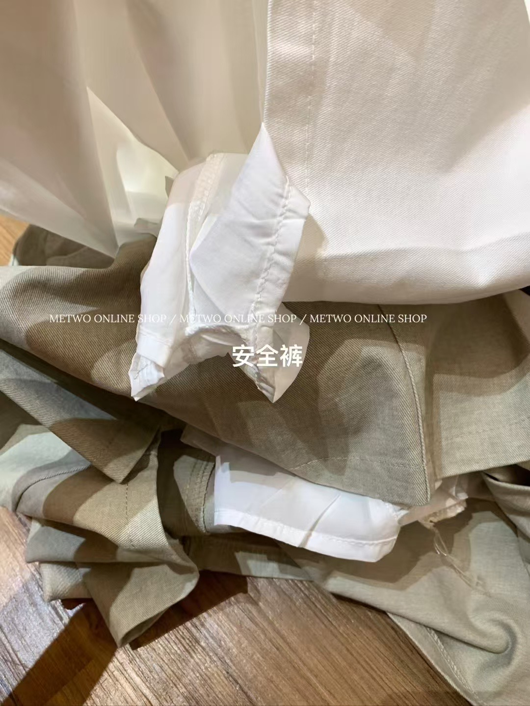 百褶水洗棉短裙15