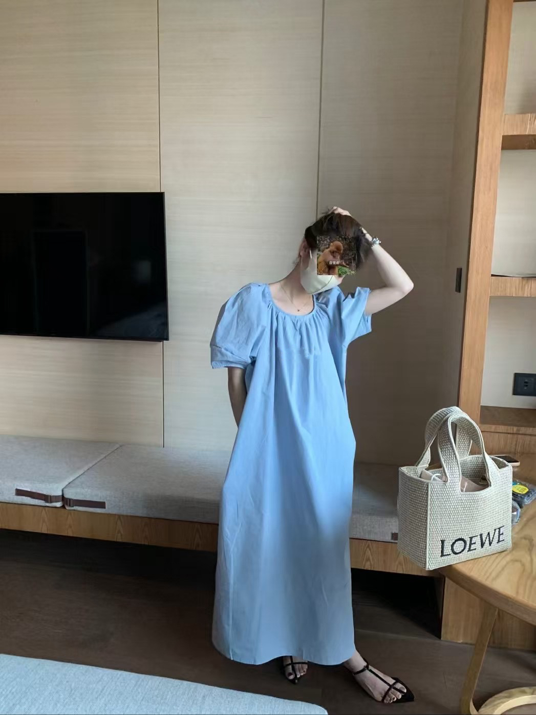 韓代露背連衣裙15