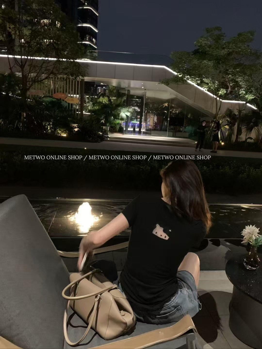 kitty網紗刺繡tee20