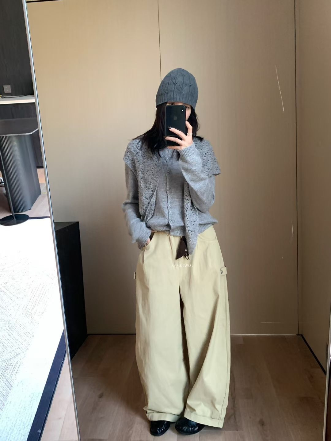 開衫毛衣➕圍巾2