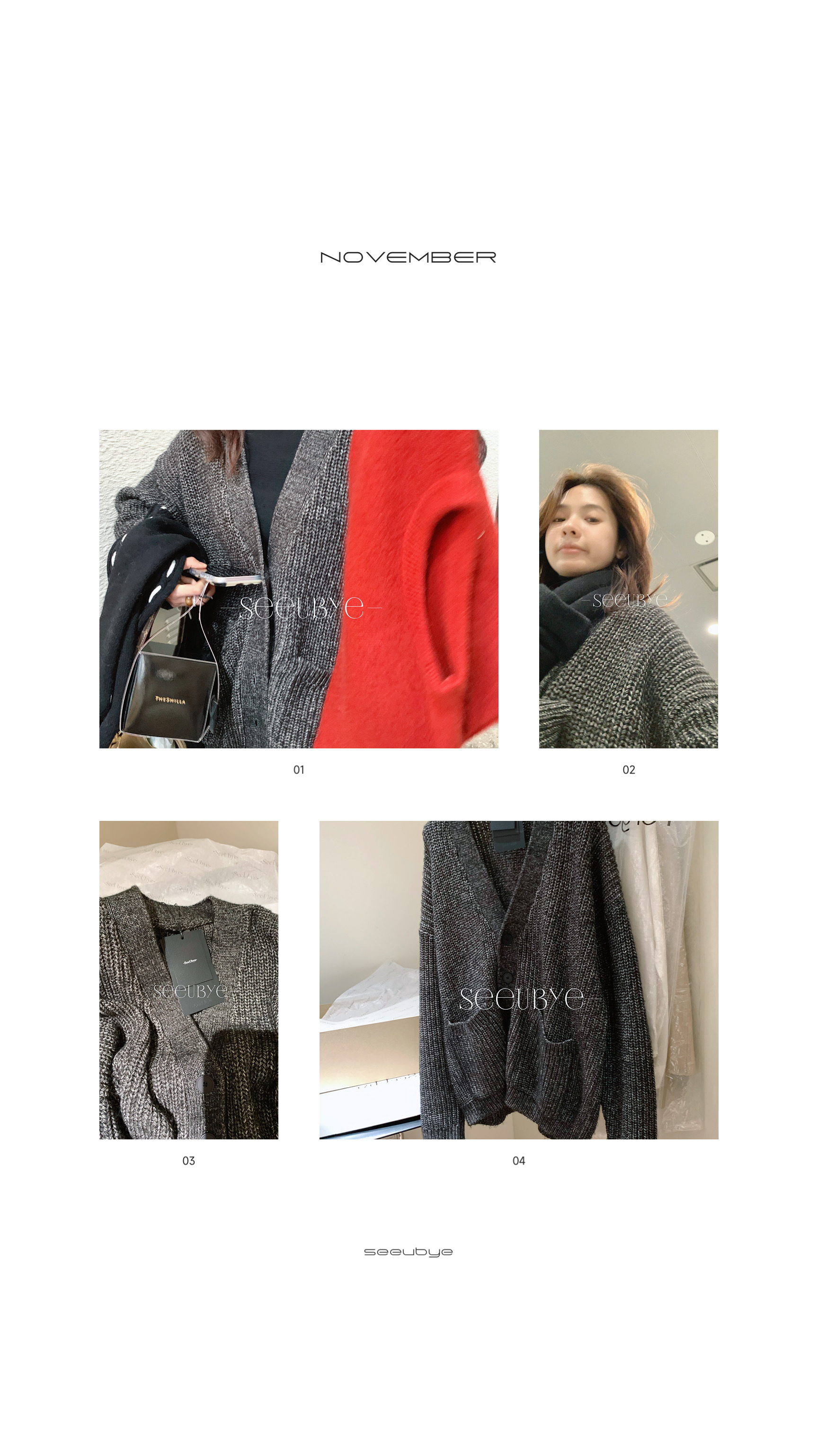 老錢v領深灰毛衣外套 很重工一件4