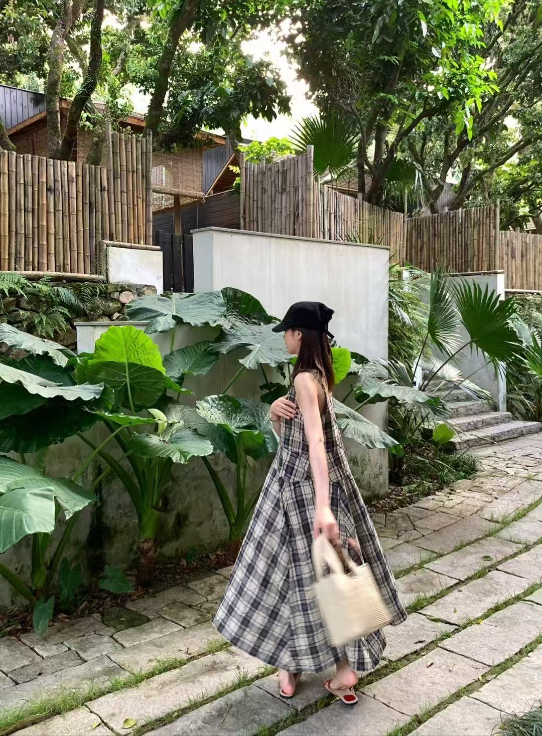 格子連衣裙6