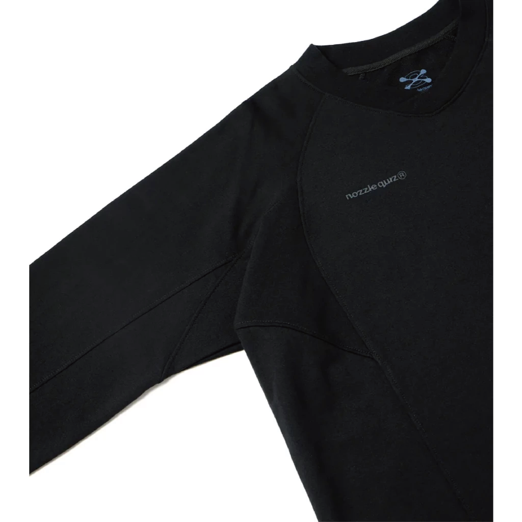 nozzle quiz Solid Football L/S Tee 足球上衣 長袖 異材質拼接 鐵灰 黑色 男女款5