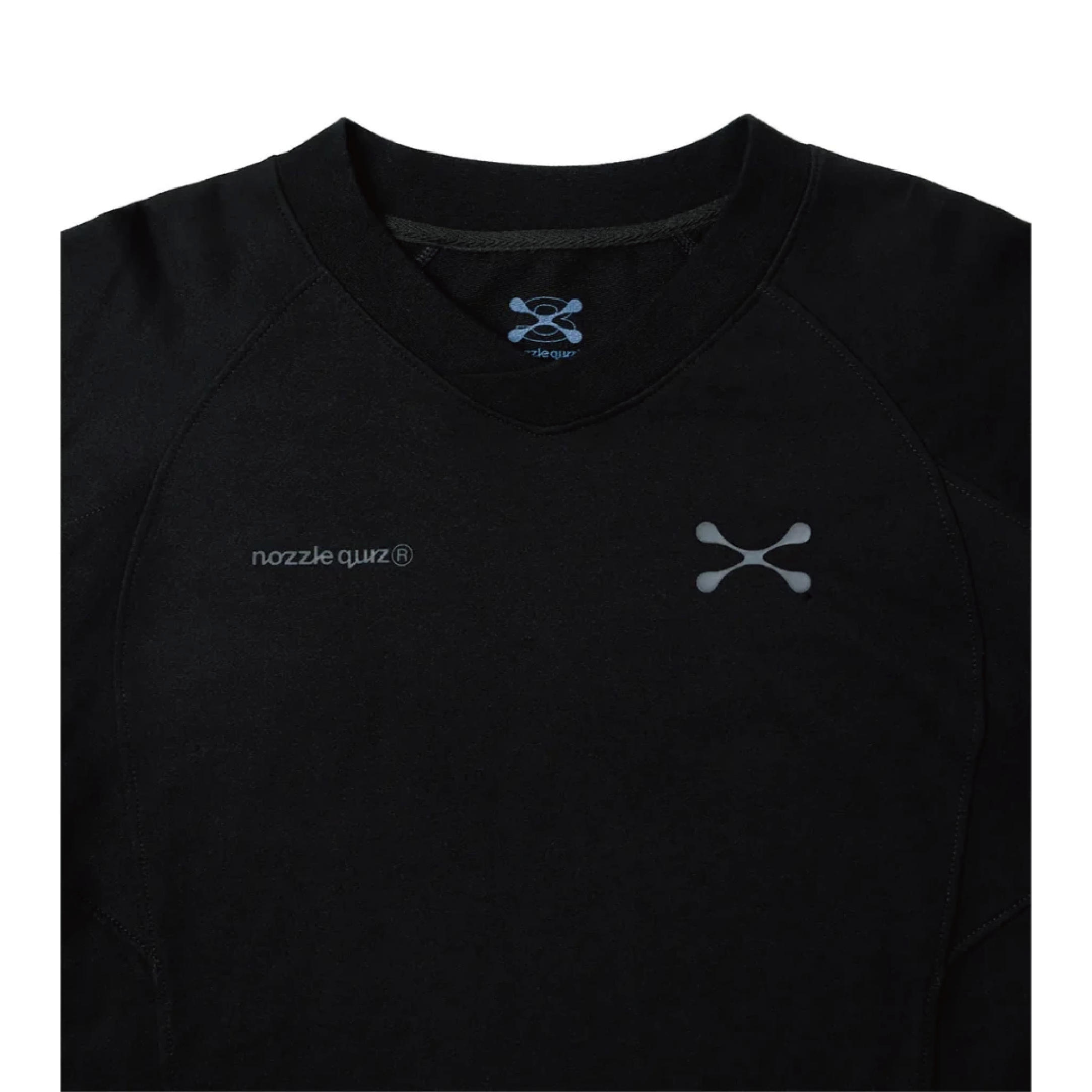 nozzle quiz Solid Football L/S Tee 足球上衣 長袖 異材質拼接 鐵灰 黑色 男女款3