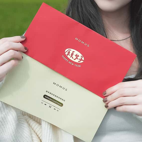 MOMUS 品牌燙金西式紅包袋