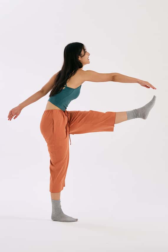 Dhyani 靈活八分瑜珈寬褲 橙橘色 CON129ORG