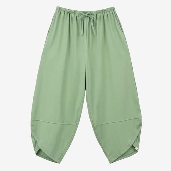 【熱銷補貨】Dhyani 瑜珈闊腿款收腳寬褲 湖水綠 CON059GRN