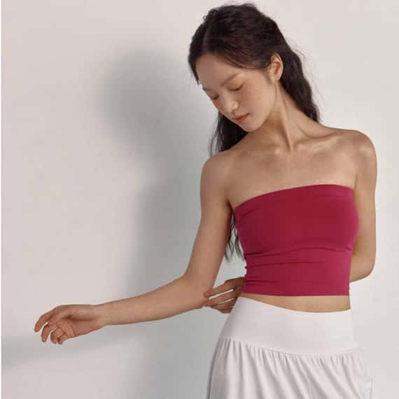 Dhyani 長版平口瑜珈內衣 紅色 CON105RED