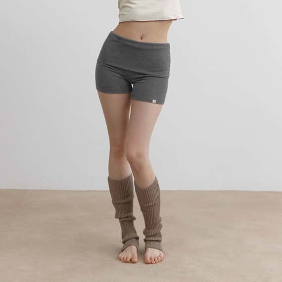 Dhyani 瑜珈超高腰針織短褲 灰色 CON121GRY