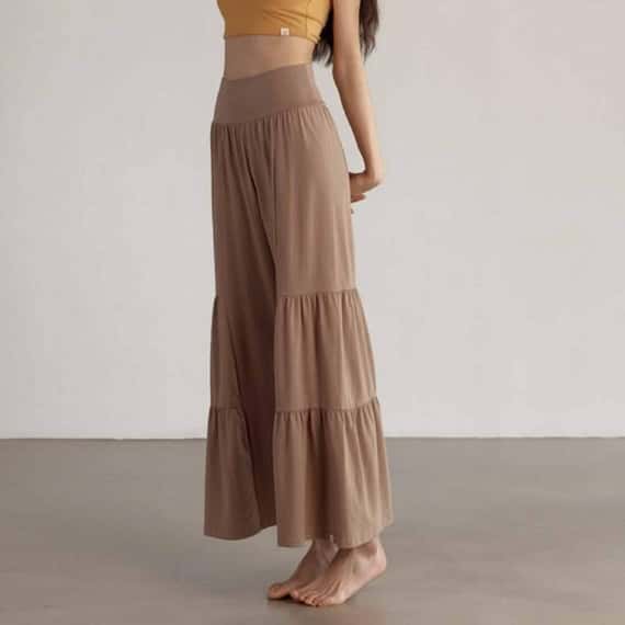 【熱銷補貨】Dhyani 瑜珈蛋糕闊腿褲 核桃棕 CON071BRN