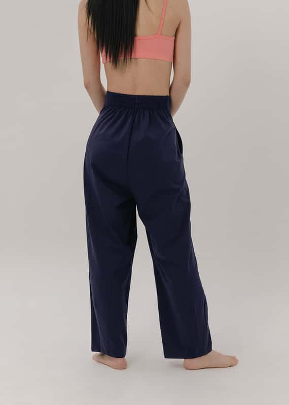 【2色】Sohamsoham 瑜珈扭結直筒收腳褲 海軍藍 SOH004NAV