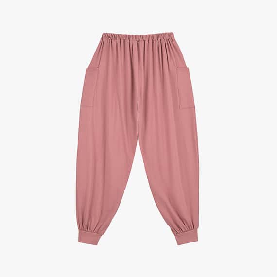 【熱銷補貨】【2色】Dhyani 自由體積束腳寬褲 玫瑰鹽粉 CON083PNK