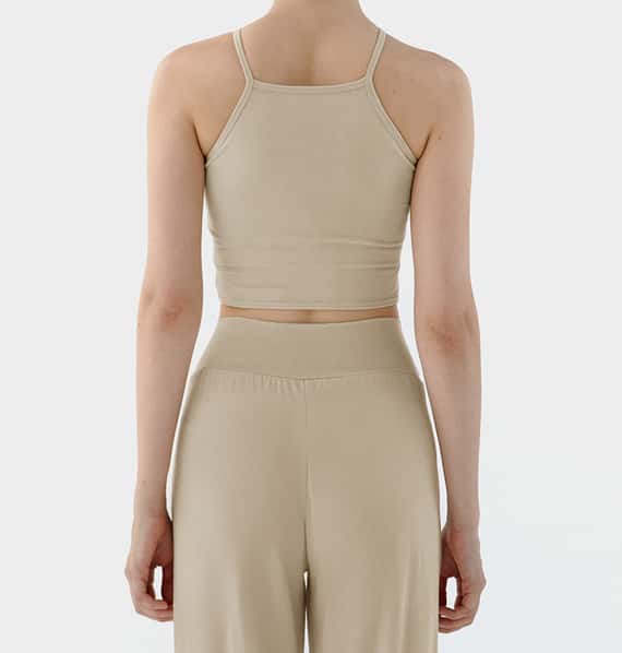 Conchwear 幕斯棉 瑜珈吊帶胸墊短背心 珍珠種子白 CON032IVY