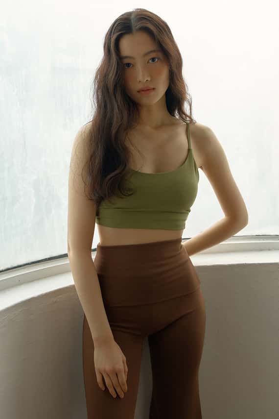 Dhyani 波浪瑜珈內衣 酪梨綠 CON093GRN