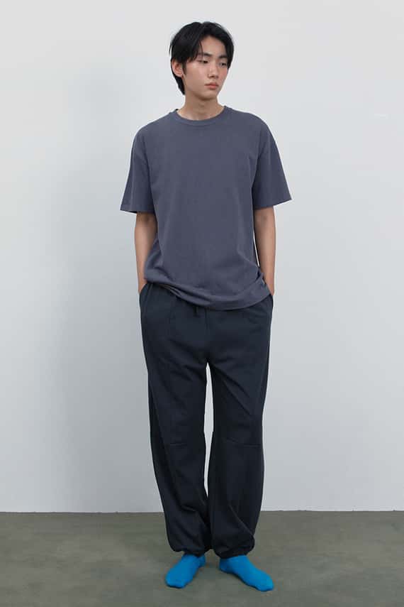 【熱銷補貨】Dhyani 悠閒漫步束腳寬褲 深海藍 CON082NAV 男女通穿