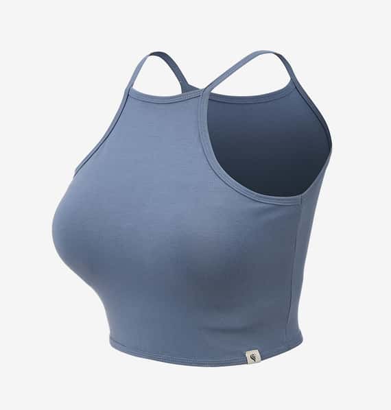 Conchwear 幕斯棉 瑜珈吊帶胸墊短背心 繡球花藍 CON032BLU