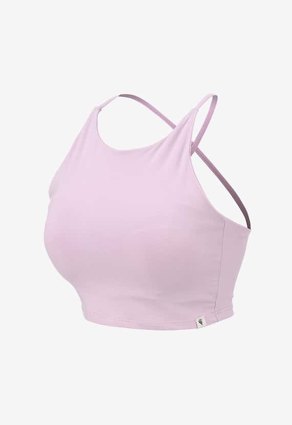 【2色】Conchwear X型削肩款胸墊短背心 薰衣草粉 CON117PNK