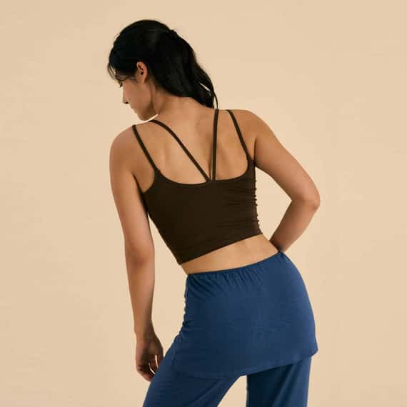 Dhyani 直線造型瑜珈內衣 棕色 CON127BRN