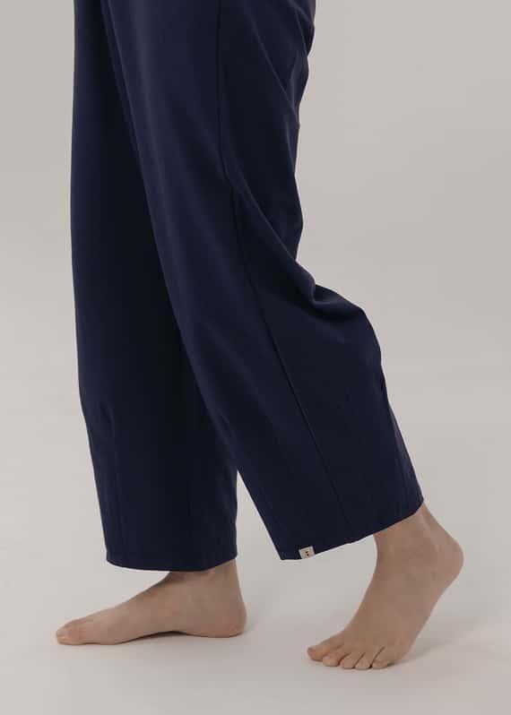 【2色】Sohamsoham 瑜珈扭結直筒收腳褲 海軍藍 SOH004NAV