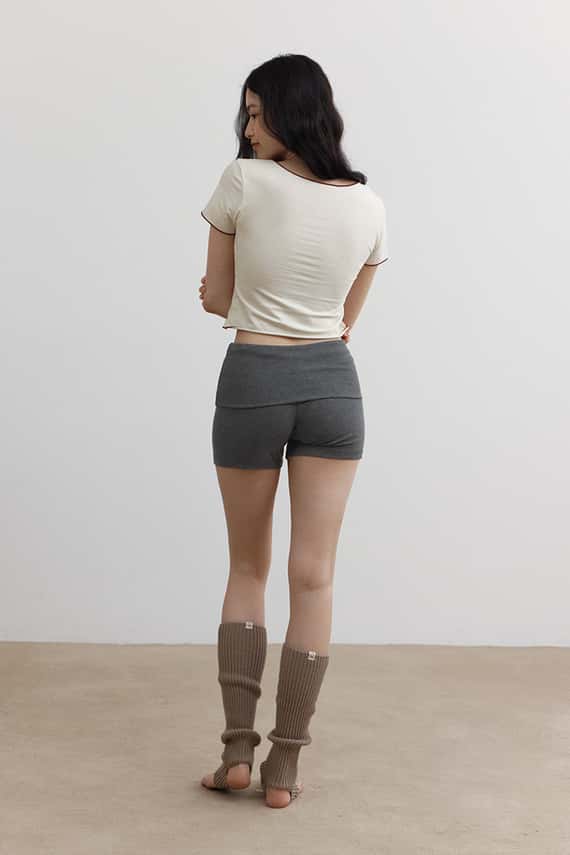 Dhyani 瑜珈超高腰針織短褲 灰色 CON121GRY