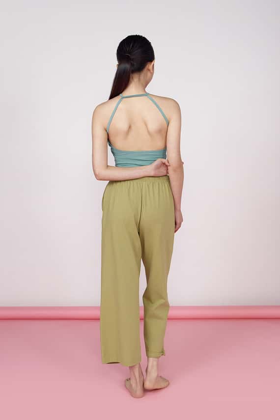 Dhyani 瑜珈寬鬆版直筒九分褲 芥末黃 CON112YEL